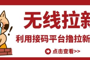 最新接码无限拉新项目，利用接码平台赚拉新平台差价，轻松日赚500