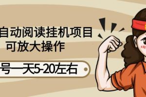 最新自动阅读挂机项目，单号一天5-20左右可放大操作【详细教程 挂机脚本】