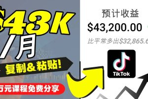 2022抖音国际版Tiktok赚钱项目：每天上传一个视频就轻松月入$43200美元