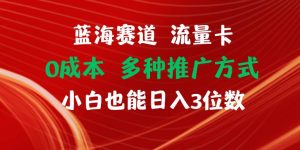 蓝海赛道 流量卡 0成本 小白也能日入三位数