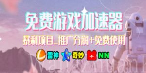 游戏加速器推广，一个月几百到几千的小项目，你看的上么？
