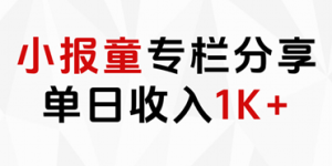 小报童专栏分享，当日收入1K+